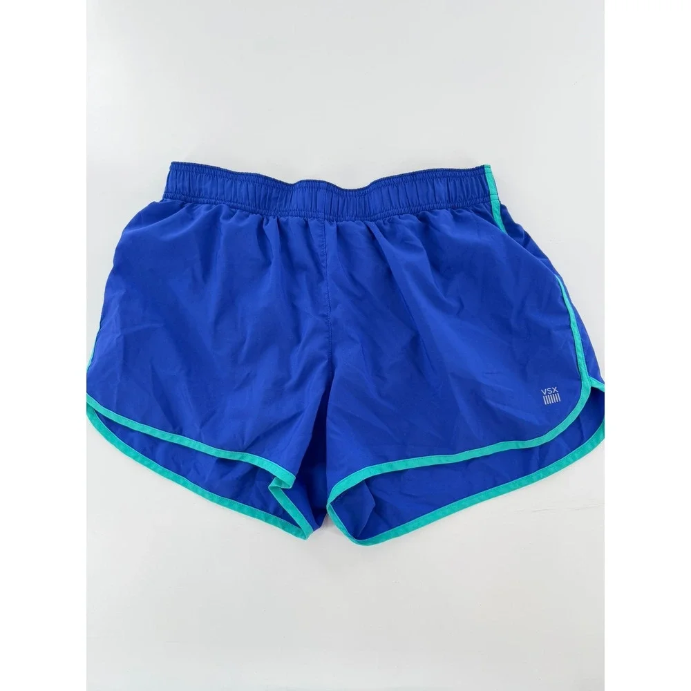 Victoria Secret Running Shorts The Player VSX‎ Sport Women Medium Blue Teal Trim